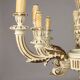Antique chandelier in gilded and lacquered wood, Italy, 20th century.