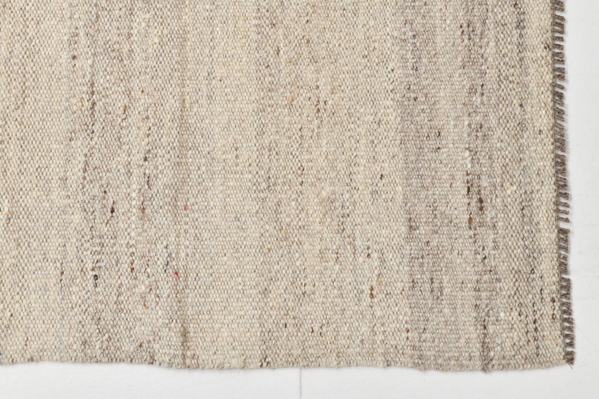 Beige & Brown Kilim Runner Rug, 95x257Cm