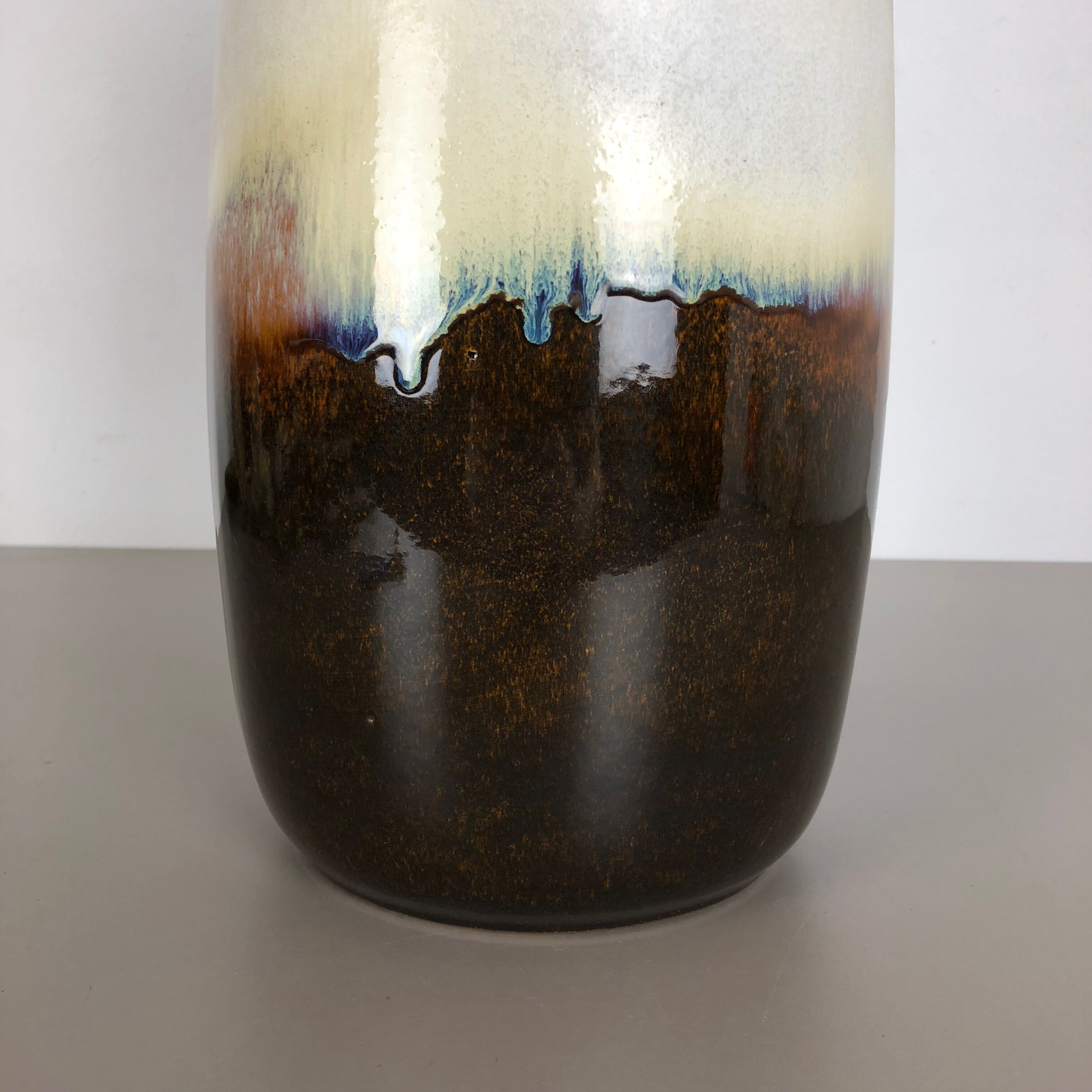 Pottery fat lava multi-color 284-47 floor vase made by Scheurich, 1970s