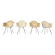 Ensemble de 4 chaises « H-Base » blanc cassé de Charles & Ray Eames pour Herman Miller, 1960
