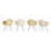 Ensemble de 4 chaises « H-Base » blanc cassé de Charles & Ray Eames pour Herman Miller, 1960