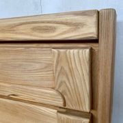 Commode vintage moderniste en orme massif 3 tiroirs