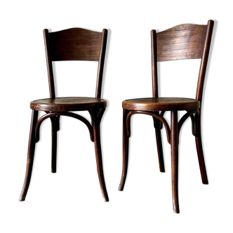 2 fischel bistro chairs in bent beech