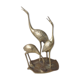 Golden brass herons