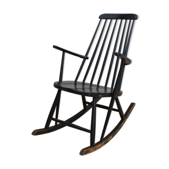 Rocking-chair en bois vintage
