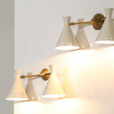 Italian wall lamp sconce double white