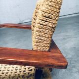 Rope Lounge Chair by Adrien Audoux & Frida Minet for Vibo Vesoul, France, 1940s