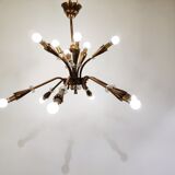 Mid century copper chandelier, 1950s
