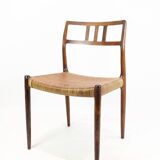 Set Of Four Dining Chairs Model 79 In Rosewood By N.O Møller For JL Møller