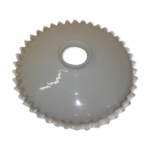 Abat-jour opaline dentelée de 1940/50