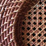 Set of 6 wicker and rattan undertributions