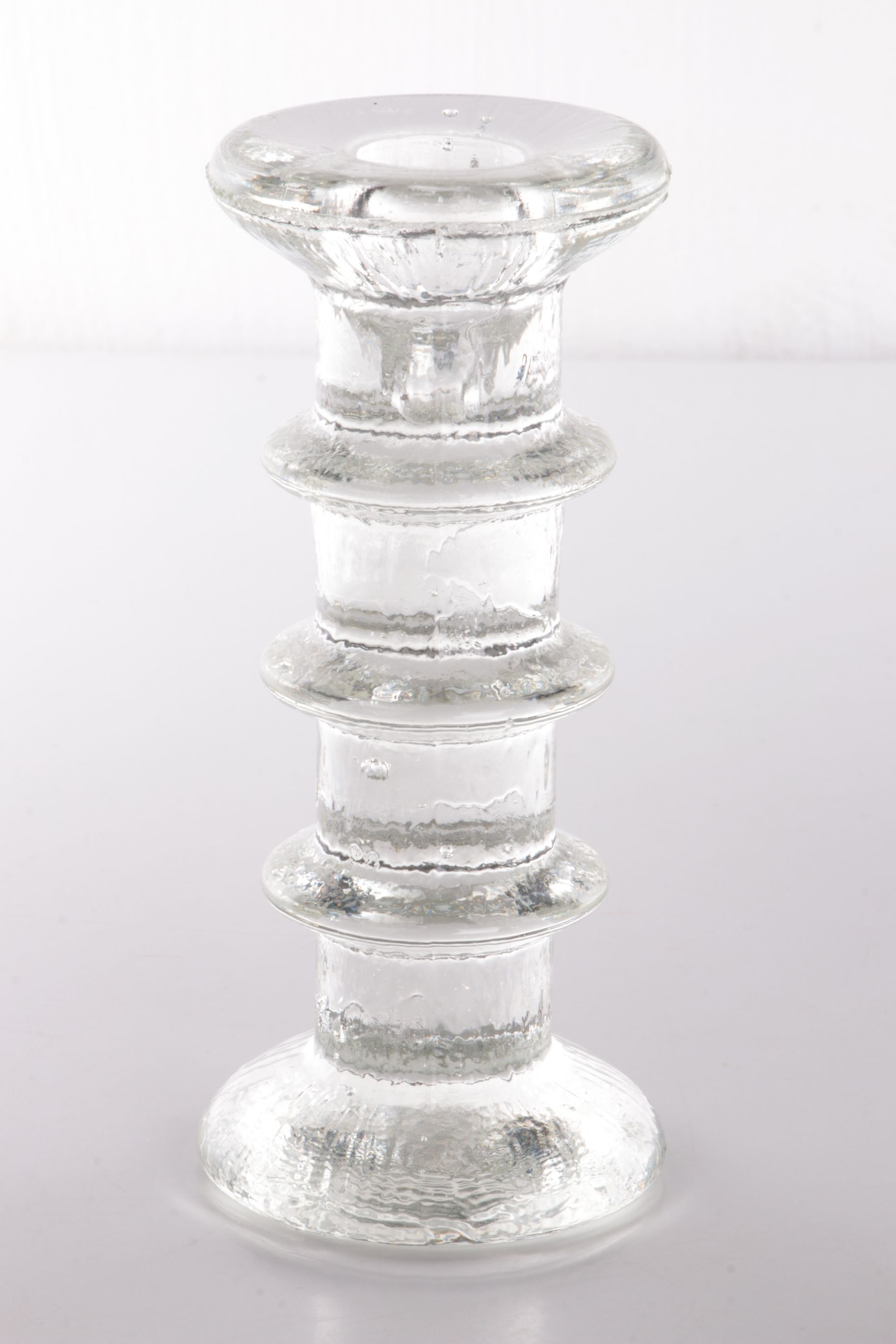 Vintage set of 2 glass candlesticks design by staffan gellerstedt 1960s