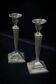 Pair of Neoclassical Victorian Silver Plated Candlesticks