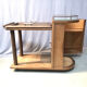 Vintage bar trolley service with detachable mirror service tray