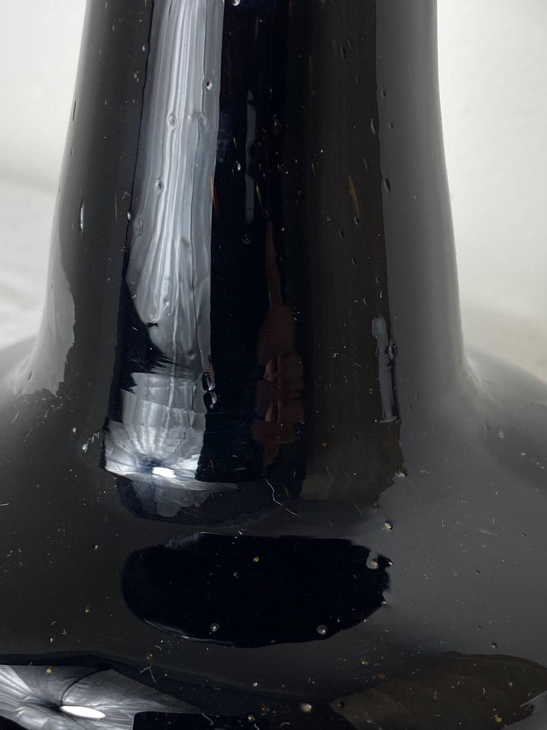 Amber glass candle holder