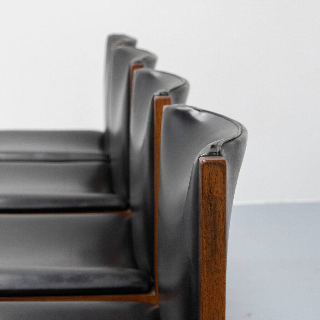 Italian Dining chair set by Tito Agnoli