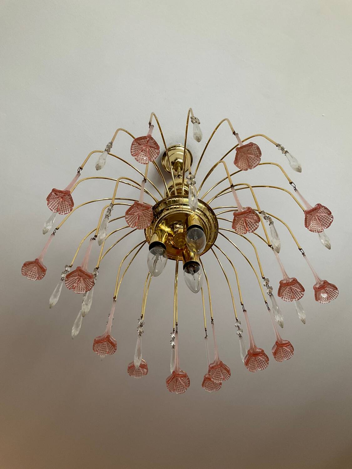 Lustre à pampilles vintage des années 70