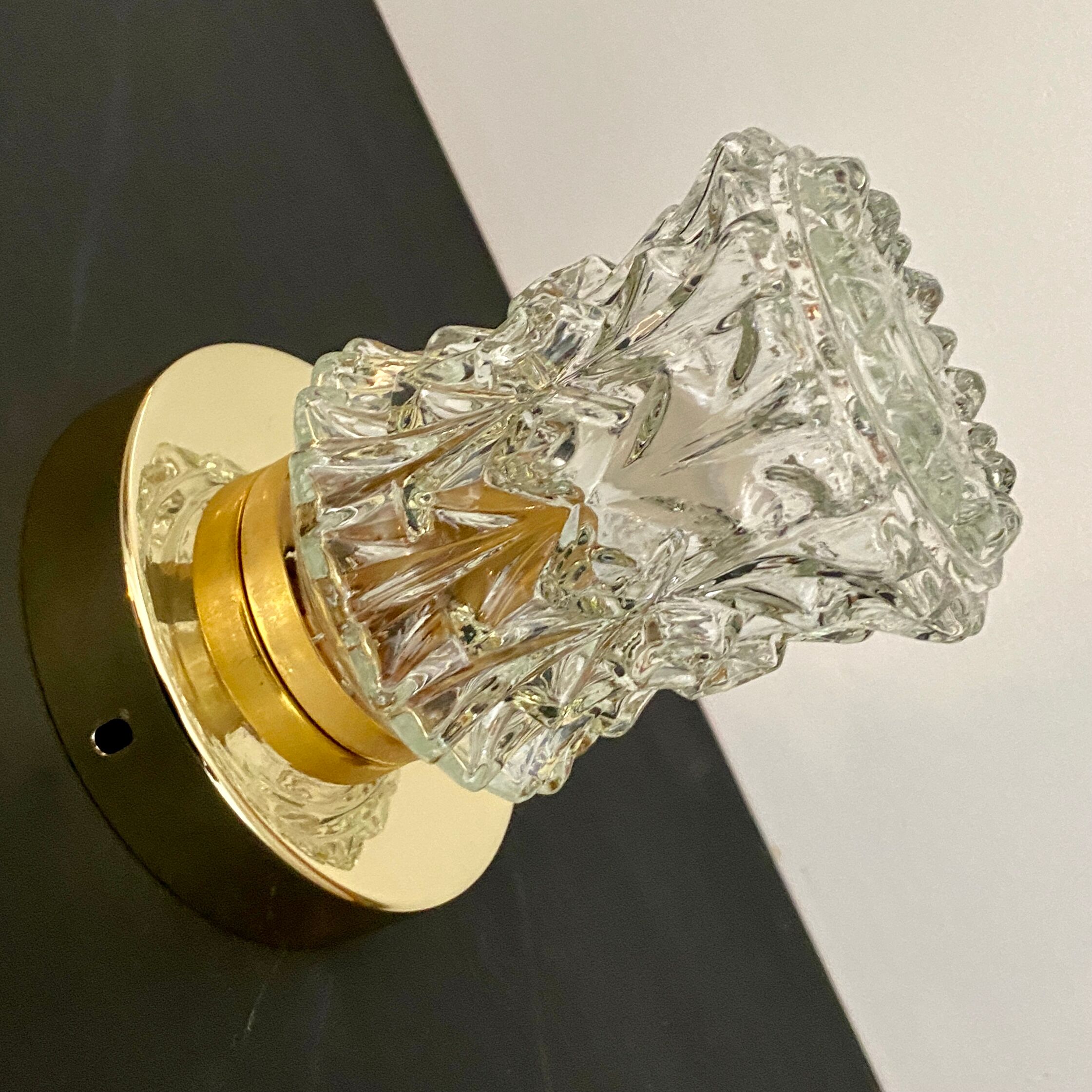 Vintage glass globe wall lamp