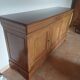Low buffet in solid cherry wood, 3 doors, 3 drawers.