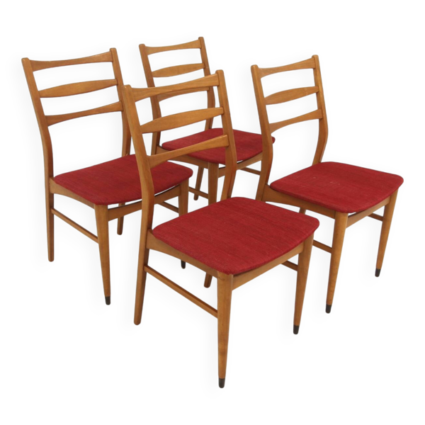 Set de 4 chaises scandinave en hêtre, Suède, 1960 — Beyit