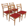 Set of 4 Scandinavian beech chairs, Sweden, 1960