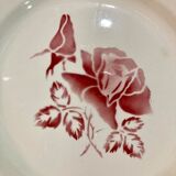 Digoin Sarreguemine red plate