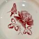 Digoin Sarreguemine red plate