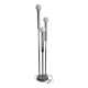 Space Age floor lamp vntage glass and chromed metal, 1970s