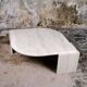 Table basse oeil en travertin, Roche Bobois, 1980s