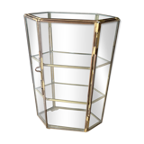 Glass and brass showcase