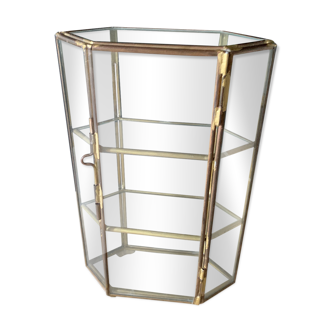 Glass and brass showcase