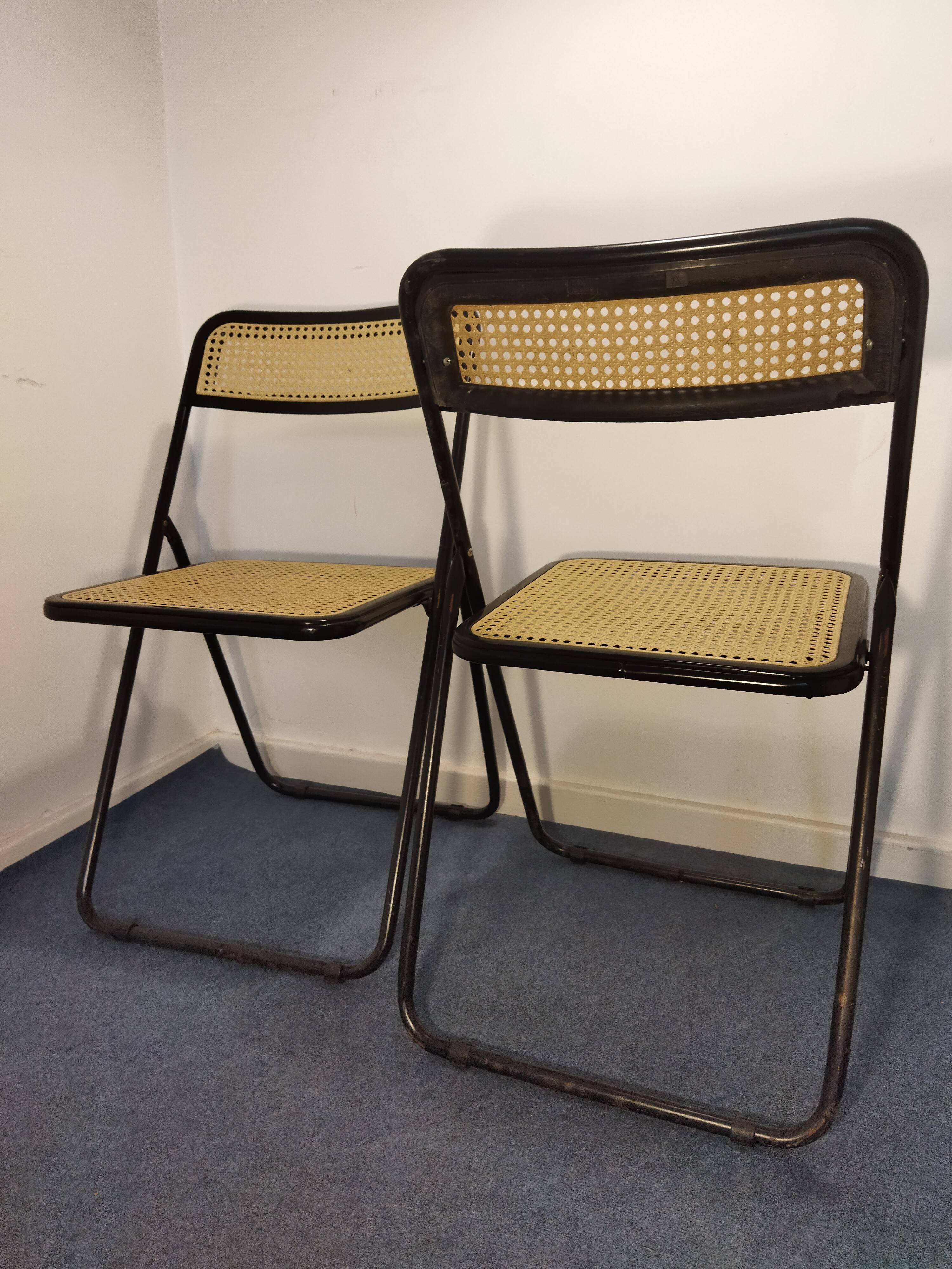 Pair of Italian folding chairs