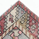 3x9 Rug For Hallway Antique Red Vintage Runner Rug, 102x261Cm SK 3931