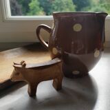 Stoneware pitcher.