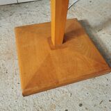 Art deco floor lamp Mazda chrome opaline wood