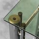 1970s vintage metal smoked glass vintage modern antique tv stand table