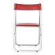 Tamara Folding Chair by Arrben Italy 1970s | Chrome Frame & Red Leather |