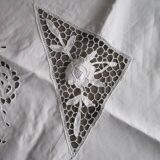 Old embroidered tablecloth 145x135cm