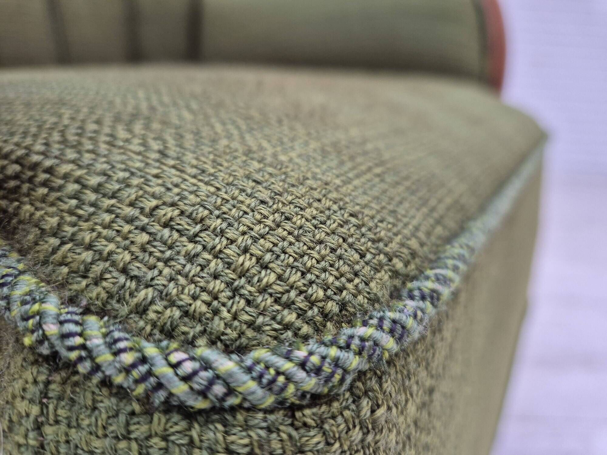 1950s, Danish artdeco armchair, green furniture wool, beech wood, original.