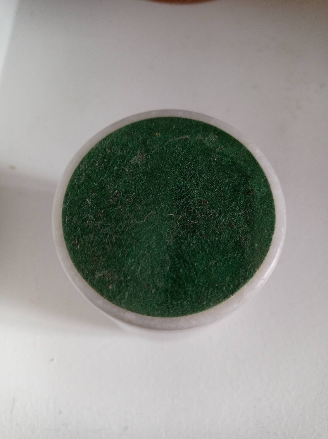 Trio of marble candlesticks