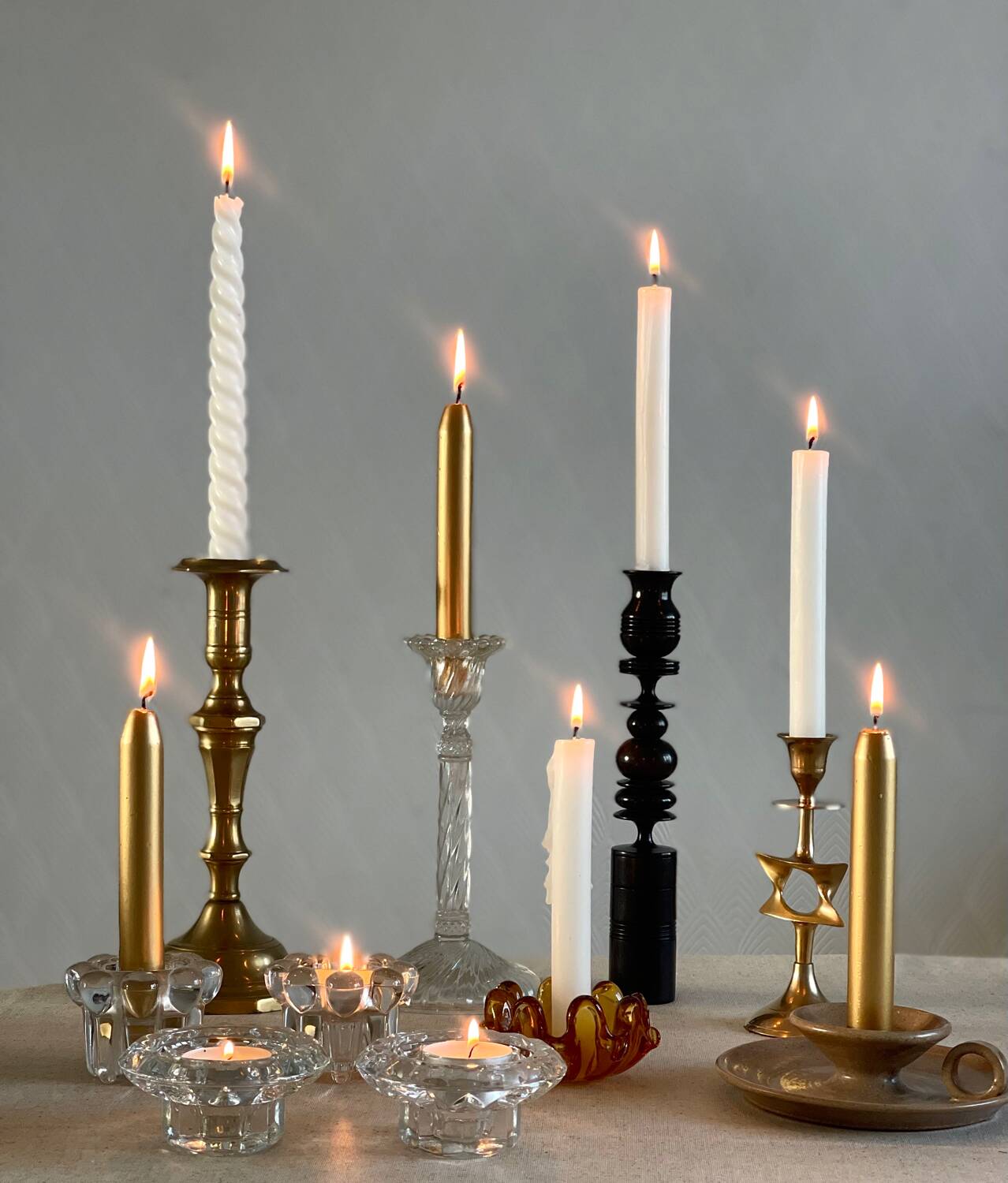 Scandinavian wooden candle holder,