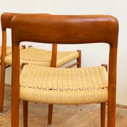 Danish dining chairs, model 75 by Niels O. Møller