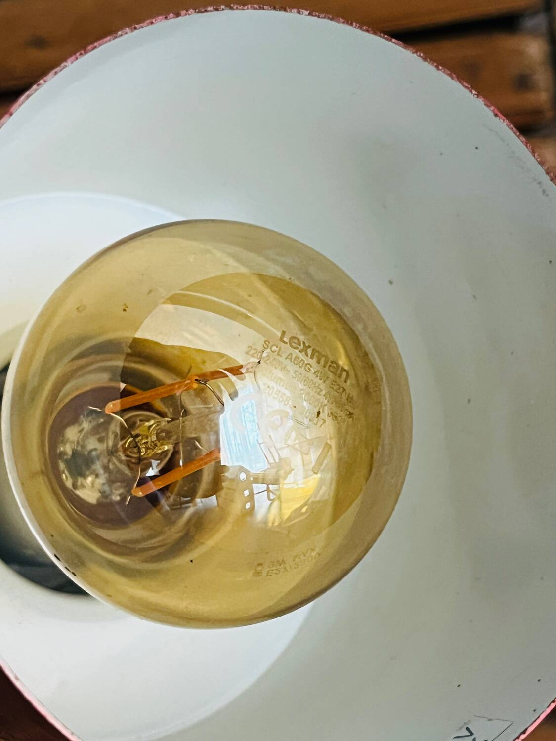 Vintage red table lamp