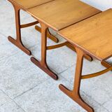1960s teak nesting coffee table