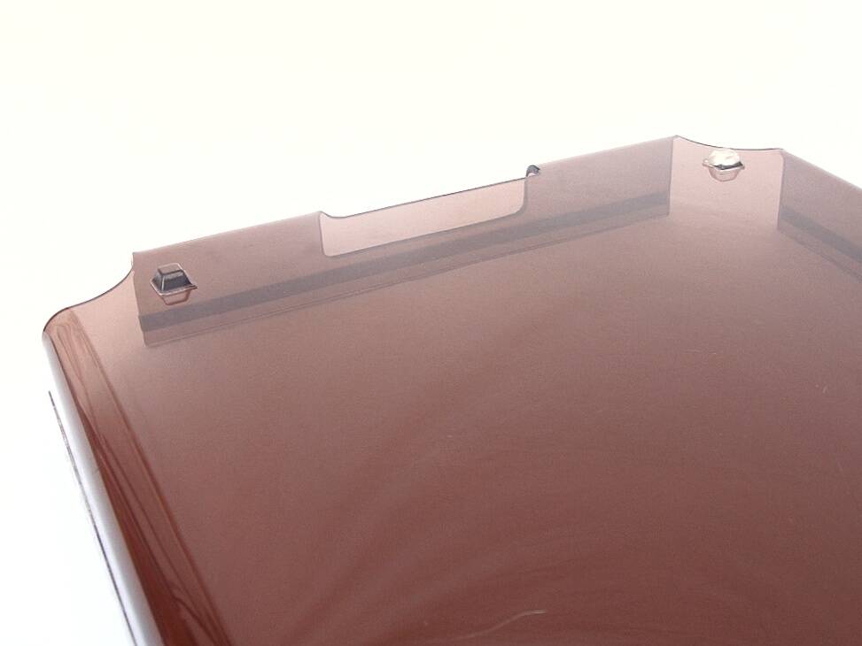Plateau design 1970 en plexiglas fumé