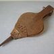 Old wooden and leather fireplace bellows works tool accessory