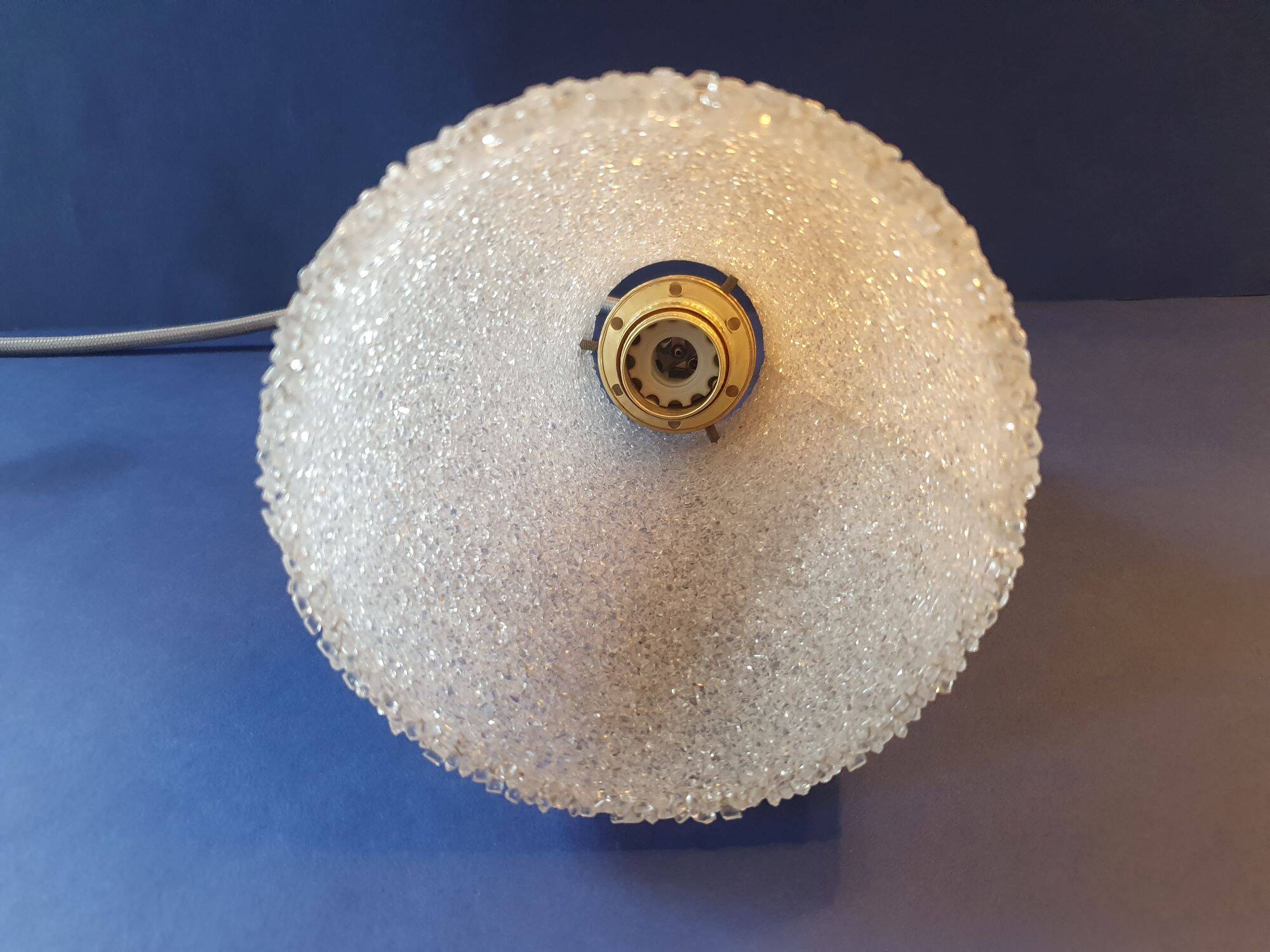 Scandinavian Perspex pendant light from the 70s, vintage France - newly electrified