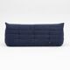 Togo three-seater sofa in dark blue boucle by Michel Ducaroy for Ligne Roset
