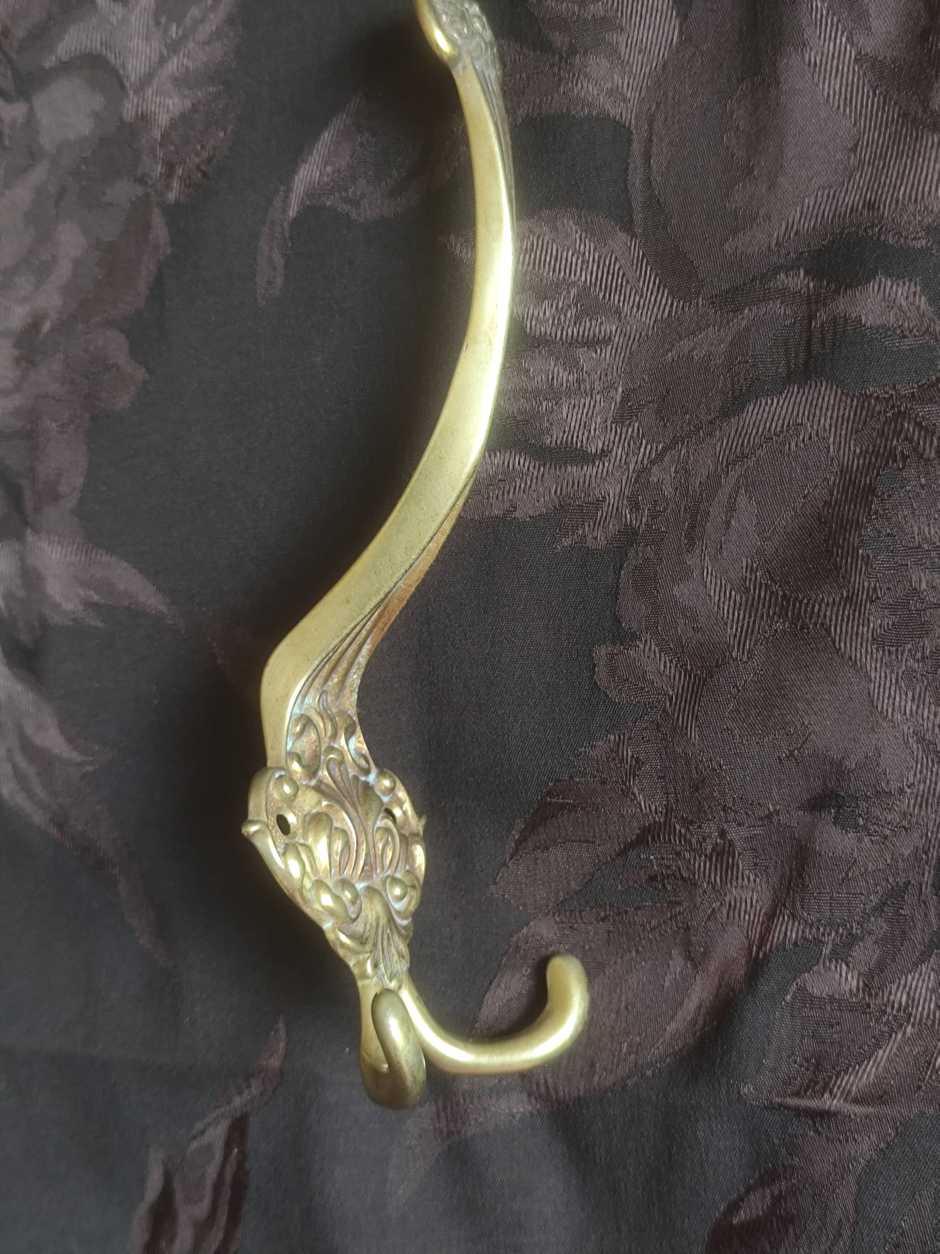 Double bronze hook - coat and hat hooks