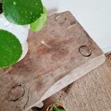 Wooden stool - wooden harness workshop look brutalist